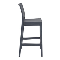 siesta maya bar stool 75cm dark grey 2