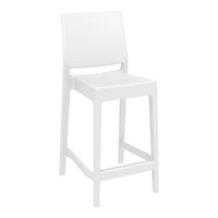 siesta maya outdoor bar stool 65cm white 1