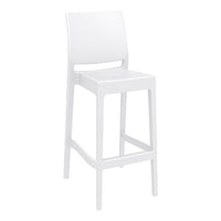 siesta maya outdoor bar stool 75cm white 1