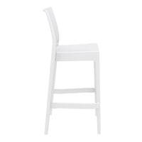 siesta maya outdoor bar stool 75cm white 2