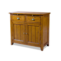 rustic 2 drawer wooden sideboard 1