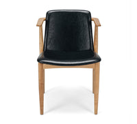 bella wooden armchair black upholstery 6