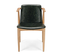 bella wooden armchair green upholstery 5