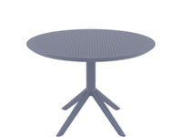 siesta sky round table dark grey
