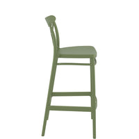 siesta cross outdoor bar stool  75cm olive green 1