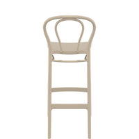 siesta victor commercial bar stool taupe 2