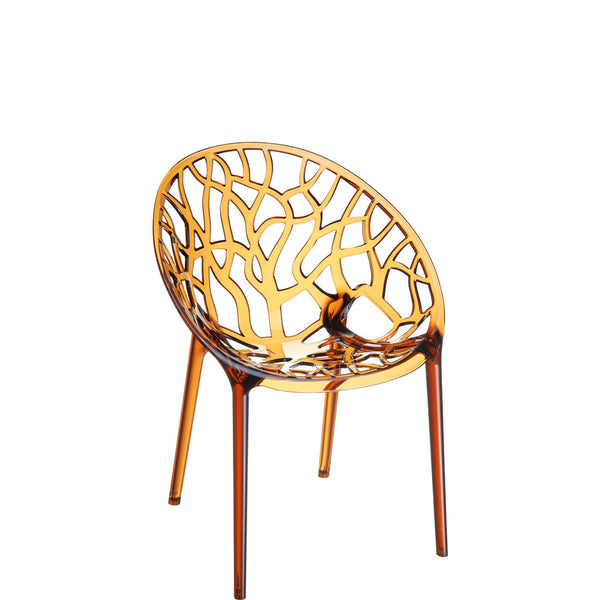 siesta crystal chair amber transparent