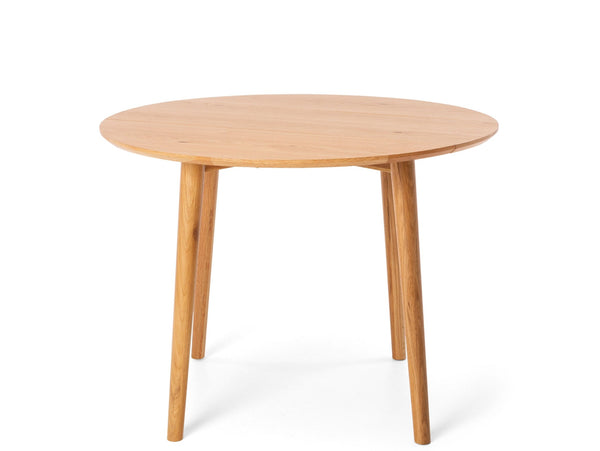 nordic dropleaf wooden dining table 100cm round