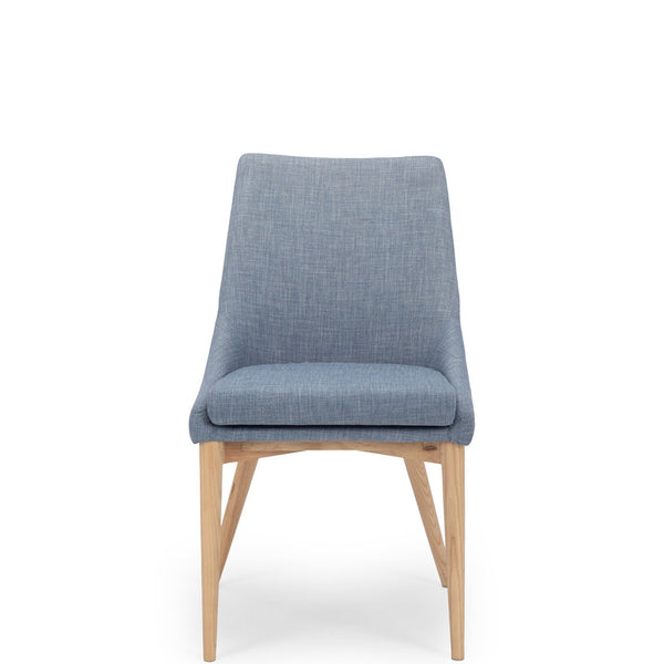 cathedral dining chair blue fabric