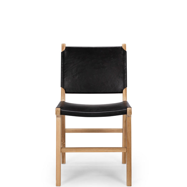 fusion dining chair black leather