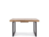 forged extendable wooden dining table 140cm