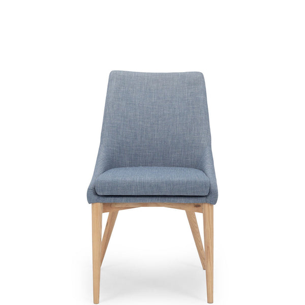 cathedral chair blue fabric 
