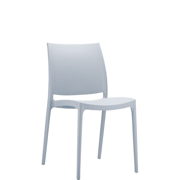 siesta maya commercial chair silver grey