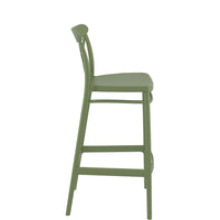 siesta cross bar stool 75cm olive green 1