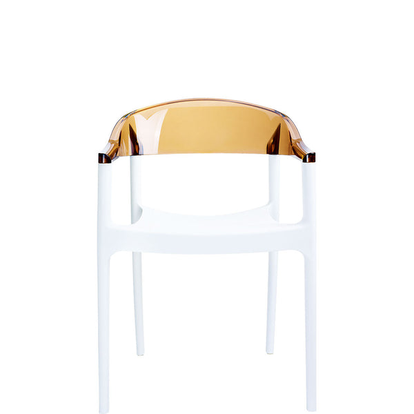 siesta carmen commercial armchair amber/white
