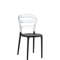 siesta miss bibi outdoor chair black/clear 2