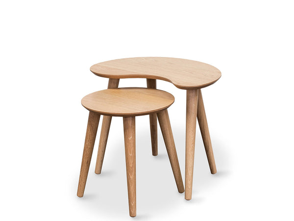 sienna wooden nest of tables