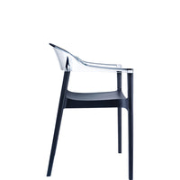 siesta carmen chair black/clear 2
