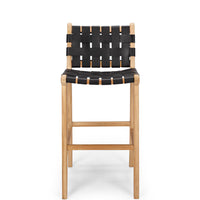 fusion highback bar stool woven black