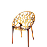 siesta crystal chair amber transparent 1