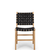 fusion wooden chair woven black