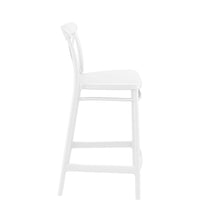 siesta cross breakfast bar stool 65cm white 2