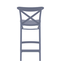 siesta cross outdoor bar stool 65cm dark grey 2