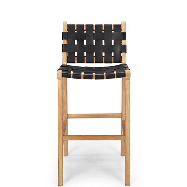 fusion highback kitchen bar stool woven black