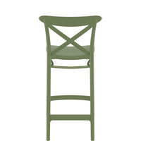siesta cross bar stool 65cm olive green 2