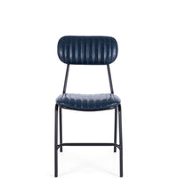 retro dining chair blue p.u 