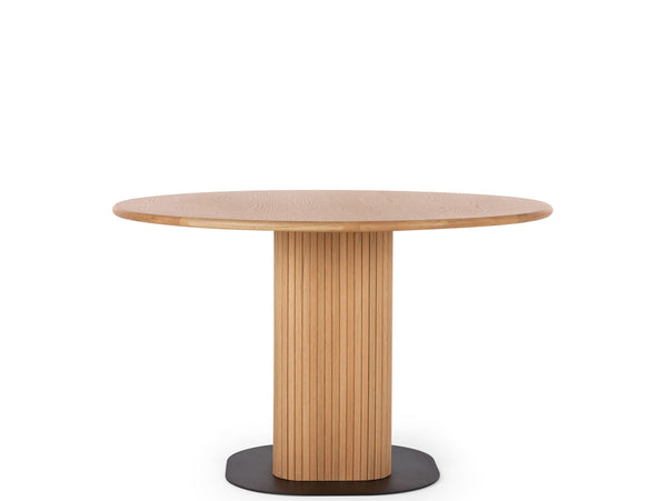 telsa round wooden dining table