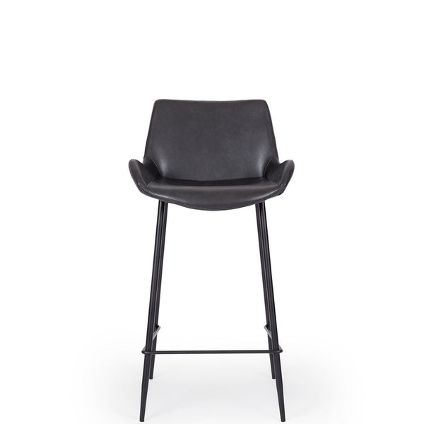 vortex upholstered stool vintage black
