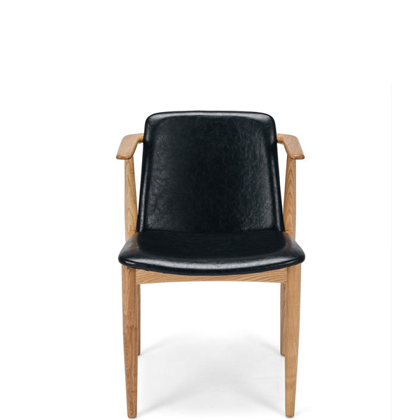 bella wooden armchair black upholstery