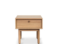 norfix wooden bedside table natural oak