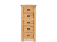 solsbury 5 drawer wooden tallboy