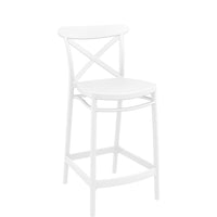 siesta cross bar stool 65cm white 1