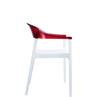 siesta carmen chair white white/red 2