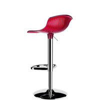 siesta aria kitchen bar stool transparent red 2
