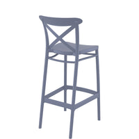 siesta cross commercial bar stool dark grey 2