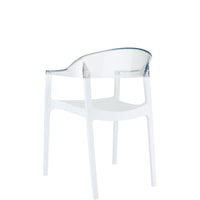 siesta carmen chair white white/clear 2