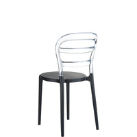 siesta miss bibi outdoor chair black/clear 3