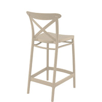 siesta cross outdoor bar stool 65cm taupe 2