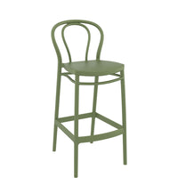 siesta victor outdoor bar stool 75cm olive green 2