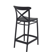 siesta cross outdoor bar stool 65cm black  3