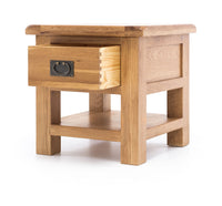 solsbury wooden lamp table + drawer 2