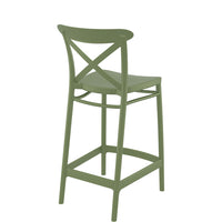 siesta cross bar stool 65cm olive green 3