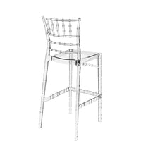 siesta chiavari bar stool 75cm transparent 2