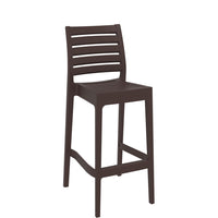 siesta ares outdoor bar stool 75cm brown 2