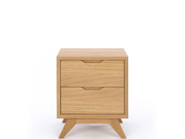 venice 2 drawer wooden bedside table