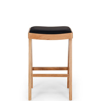 allegra upholstered stool natural oak 